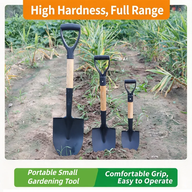 36/50.5cm Digging Shovel Manganese Steel Digging Shovel Waterproof Rustproof Coated Garden Scoop for Outdoor Beach Camping