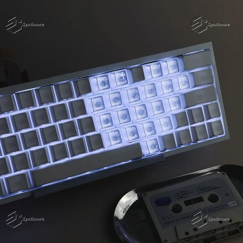 Love  Metallic Lacquer Keycaps Side Engraved Transparent keycaps Cherry Profile Magnetic Axis Mechanical Keyboard Wooting 21keys