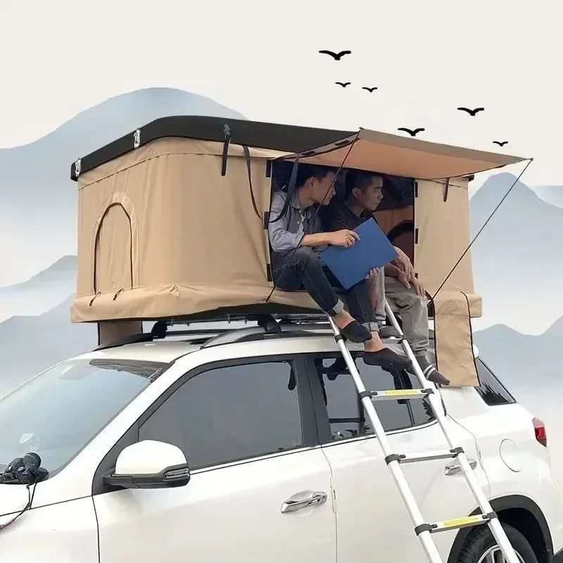 【متخصصة】سرير خيمة على سقف السيارة، فتحة سقف أوتوماتيكية، جولة ذاتية القيادة، التجنيب في الهواء الطلق #3
