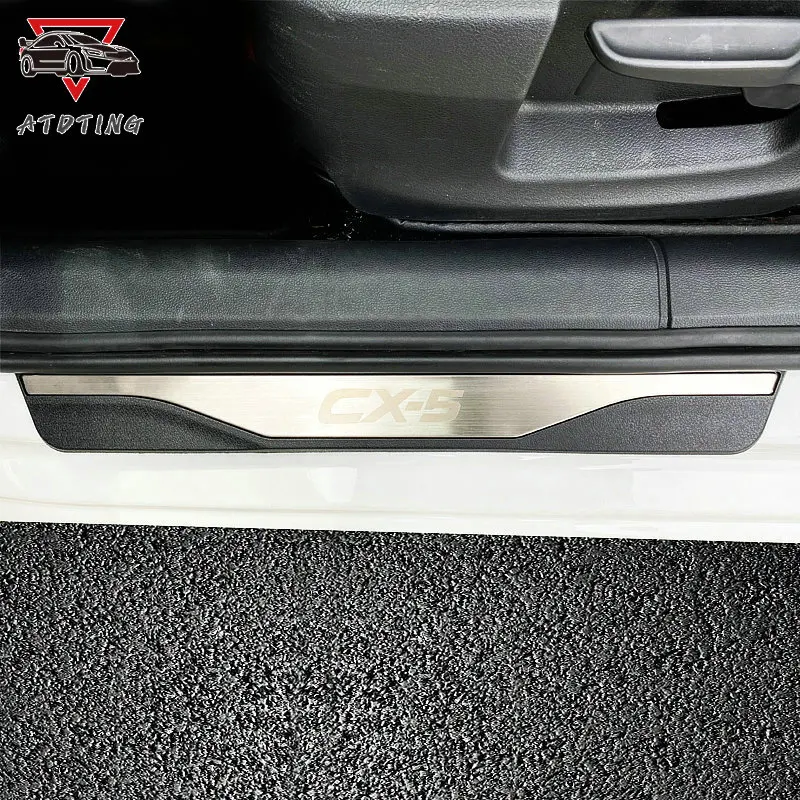 For Mazda CX-5 2022 2020 2015 2016 2018 2019 2013 Stainless Steel Trim Car Door Sill Scuff Pedal Cover Accessories Style