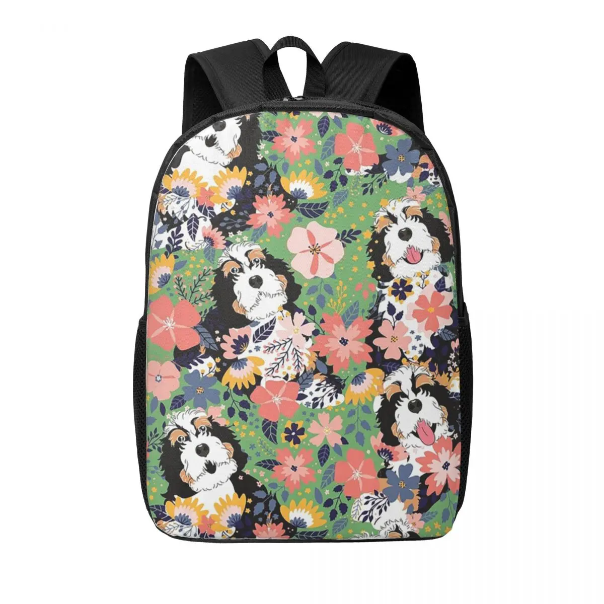 tri-cor-berledoodle-jardim-mulher-mochilas-meninos-meninas-bookbag-criancas-sacos-de-escola-portabilidade-portatil-bolsa-de-ombro