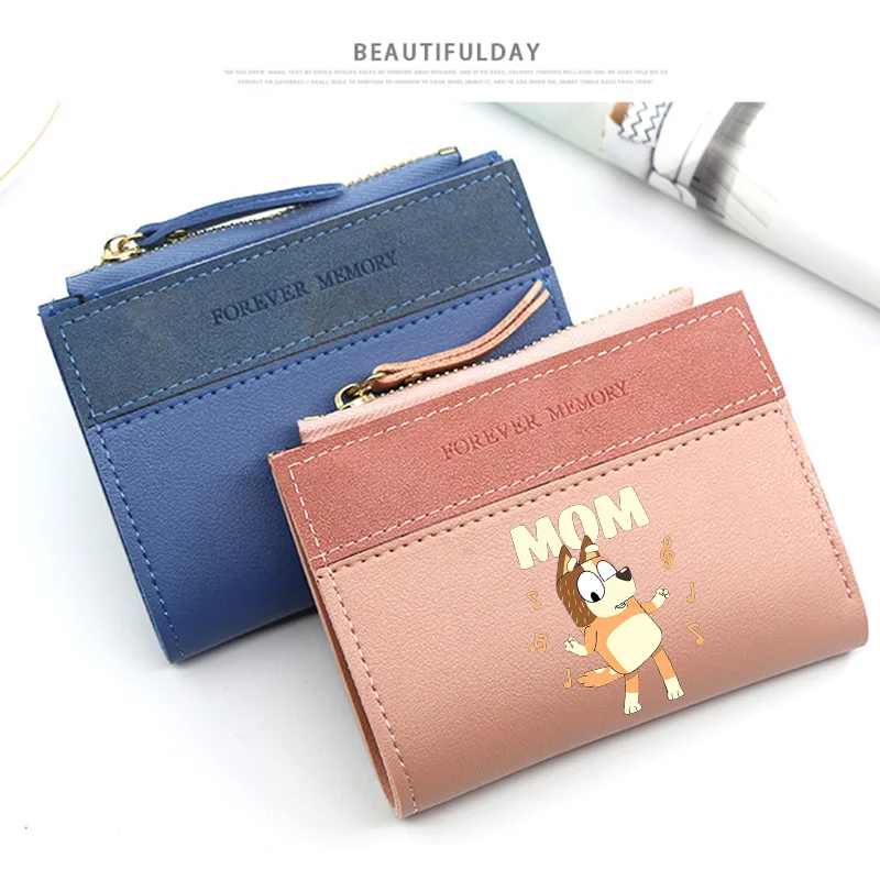 Blueyi Bingo Short Wallet Fashion New Lady Gentleman Short Purse Cartoon Tassel Zipper Multi Card Slot Money Pack Small Wallets