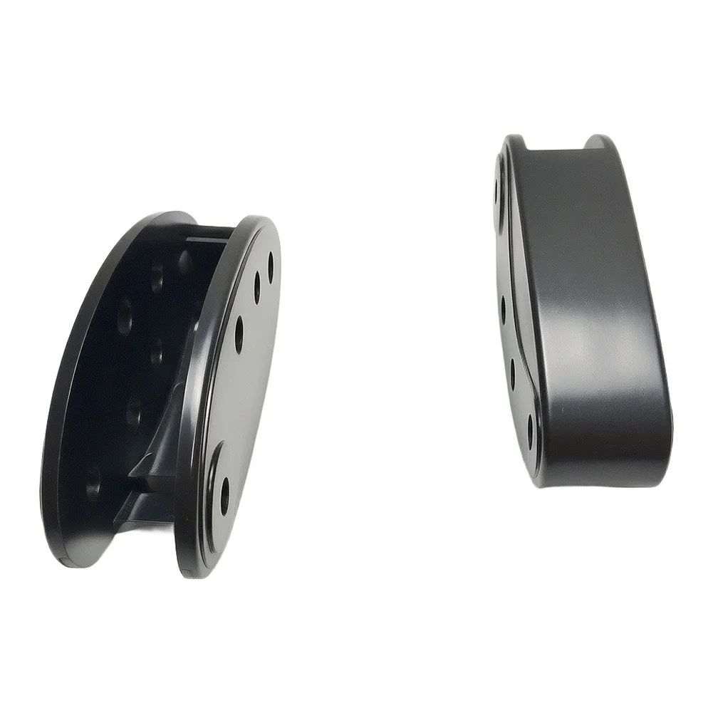Incline Adjustment Foot Blocks for Manual Treadmill Deck Slope Control Fits 24 mm / 27 mm Frame Tubes 143 mm Oval 2 pcs