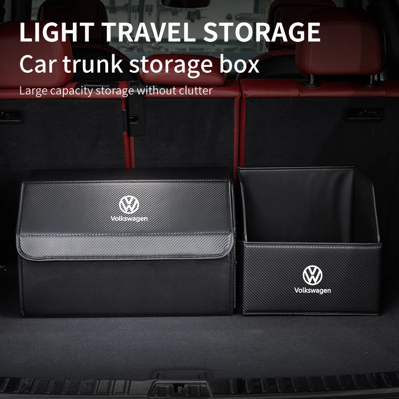 Car Trunk Organizer Box Tailbox Stowing Tidying Storage Bag For Volkswagen VW Passat Golf Tiguan Polo Scirocco Jetta CC T-ROC