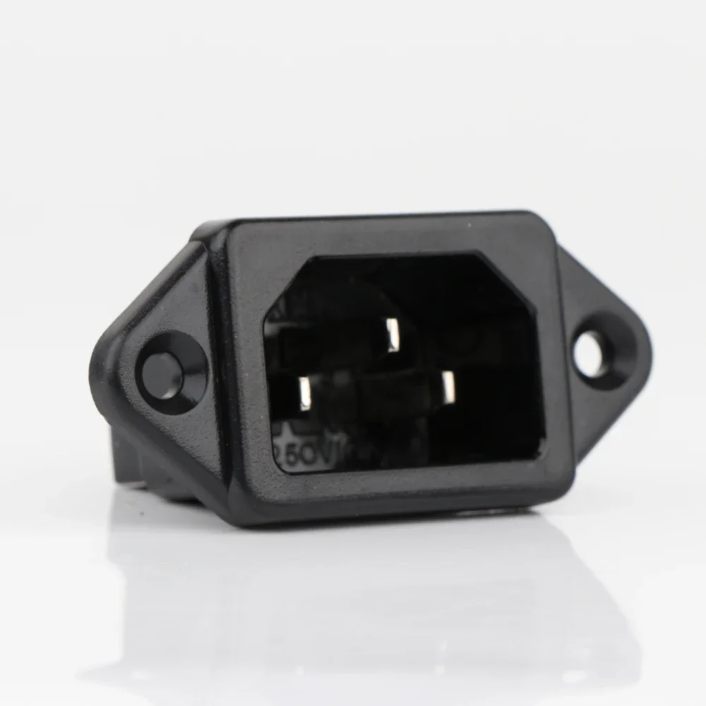 2 قطعة مقبس الطاقة النحاس تصفيح الذهب/الروديوم IEC المقبس التيار الكهربائي مداخل الطاقة المقبس المسمار موصل لا لحام الذكور لوحة دخول التوصيل