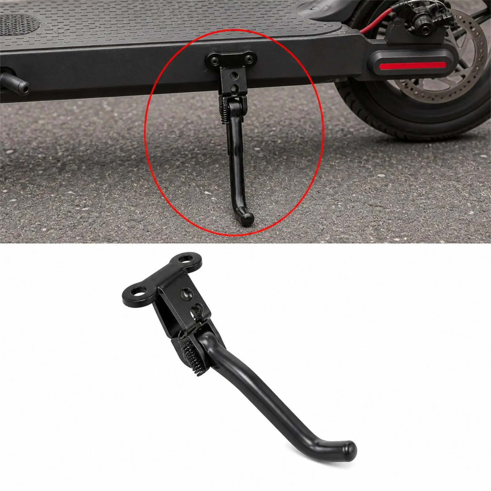 Electric Scooter Kickstand Sturdy Metal Foot Support Removable Parking Stand Rest for Compact City Scooters