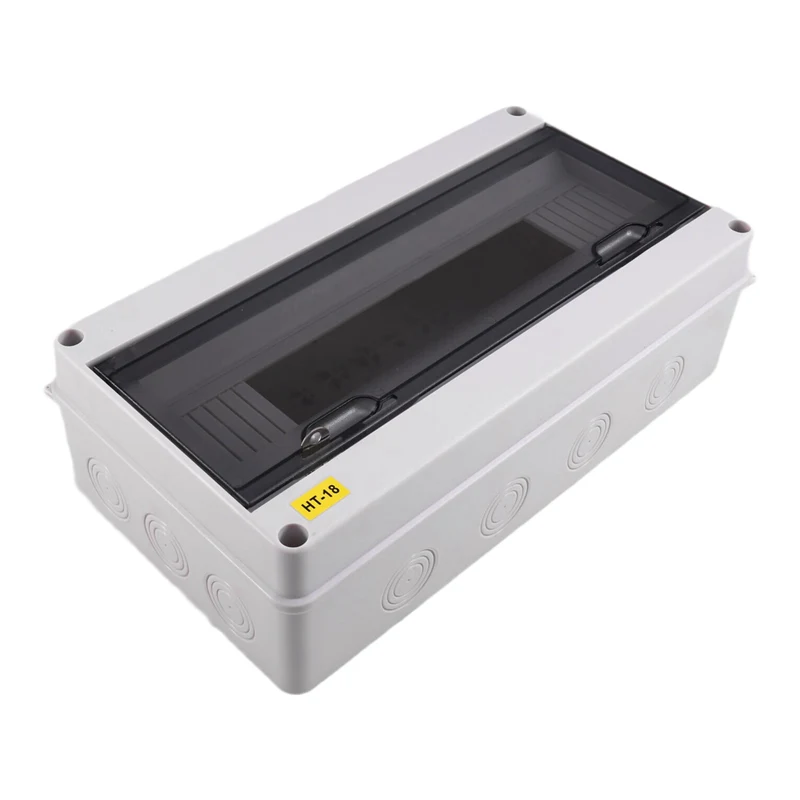 HT Series Junction Box 18WAY IP65 Waterproof Distribution Box Outdoor ABS Electrical with Lock Piece for Circuit Breaker
