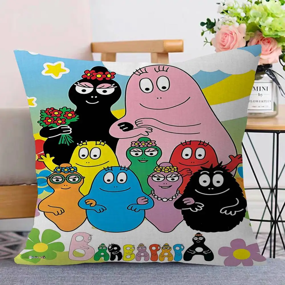 Halo Barbapapa Theme Pillow Anime Pillow Sofa Bed Head Pillow Cover Cushion Cover 45x45 cm Fashion