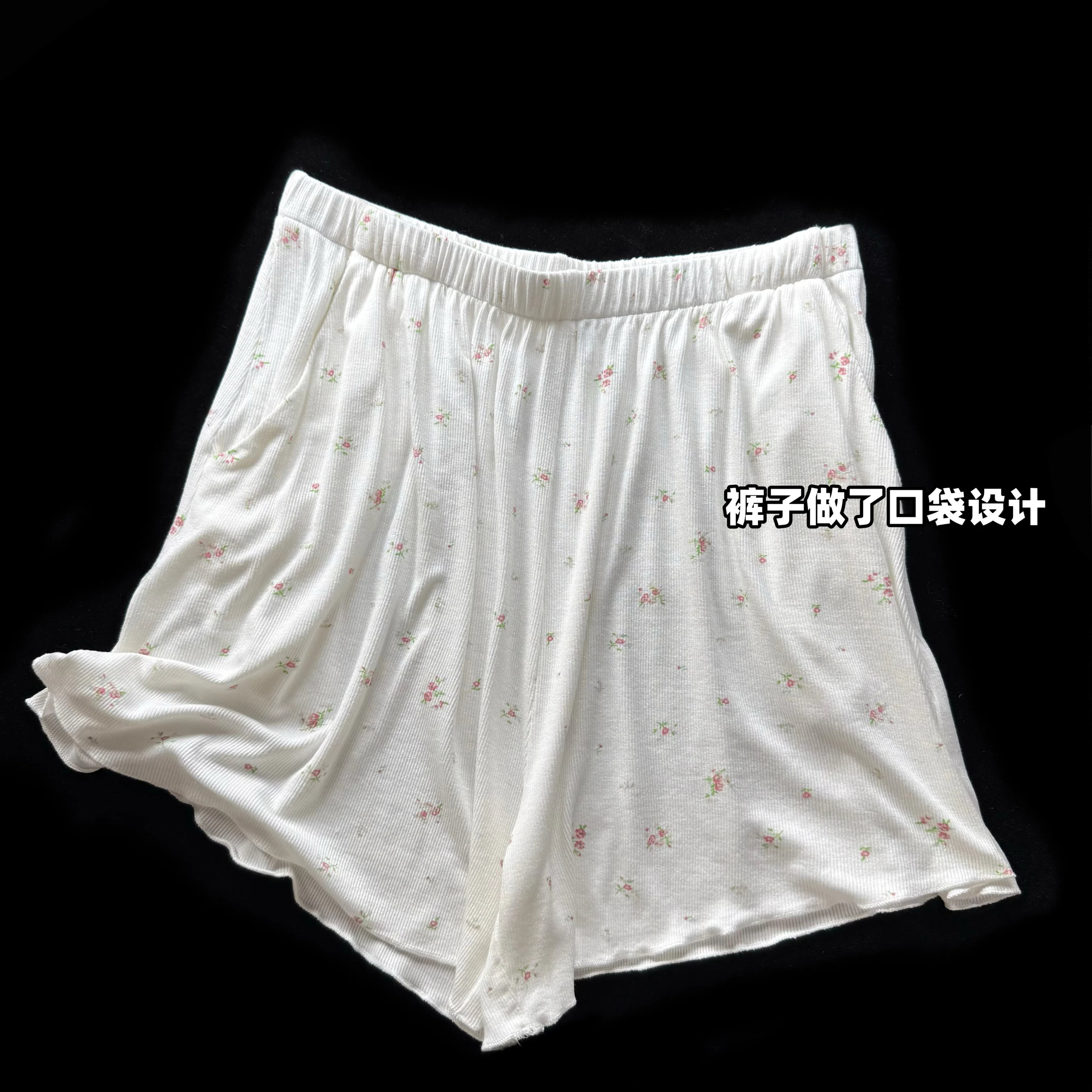 2025 new modal cotton floral soft and comfortable thin short-sleeved pajamas sweet sister cute girl with chest pad loungewear