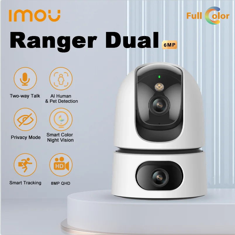 IMOU Ranger Dual 6MP 360 ° Smart Color Night Vision Diversified Stora WiFi  Full Color Security Surveillance IP Camera