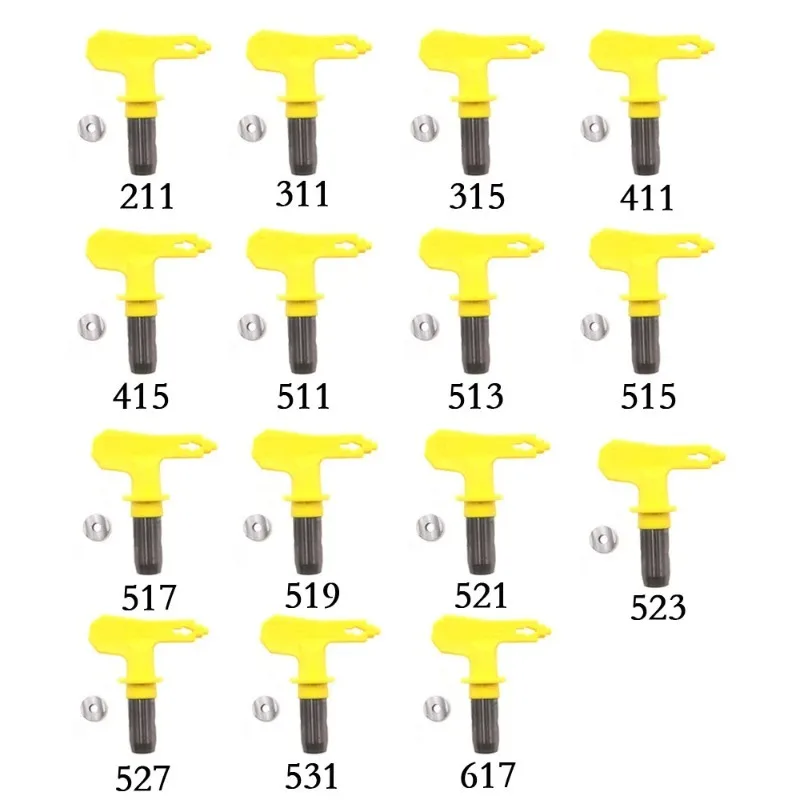

211 311 315 411 415 511 513 515 517 521 523 527 Насадка для безвоздушного распыления краски Насадки для распыления безвоздушного распыления различного типа