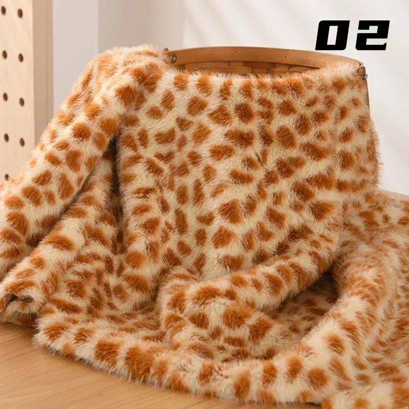 50X160Cm Wide Leopard Print Velboa Short Fur Pile Upholstery Clothing Polyester Soft Faux Fur Fabric Diy Handmade Sewing Fabric