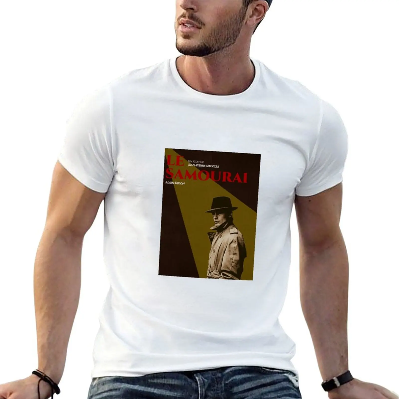 Camiseta com pôster do filme Le Samourai, camisetas para homem, pacote de camisetas brancas para homem, camiseta gráfica engraçada para homem, camiseta de verão