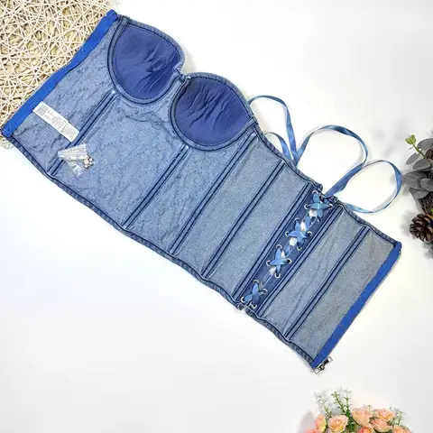 12 best sales denimkorsett - №8