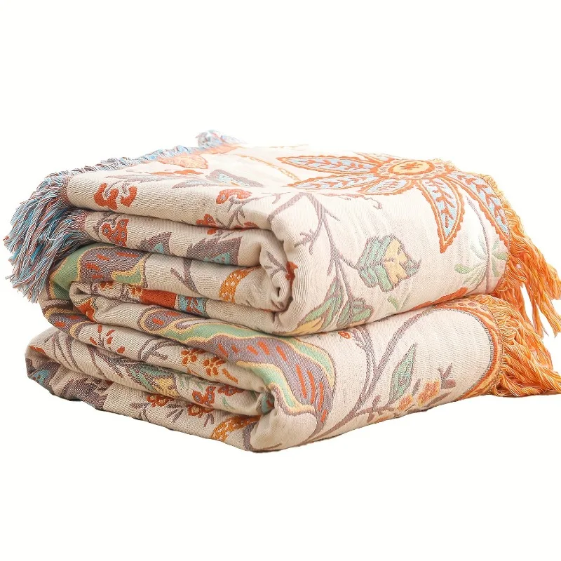 

Towel Blanket Summer Cool Blanket Pure Cotton Thickened Enlarged Air Conditioning Blanket Suitable Sofa Blankets 4 Layer Gauze