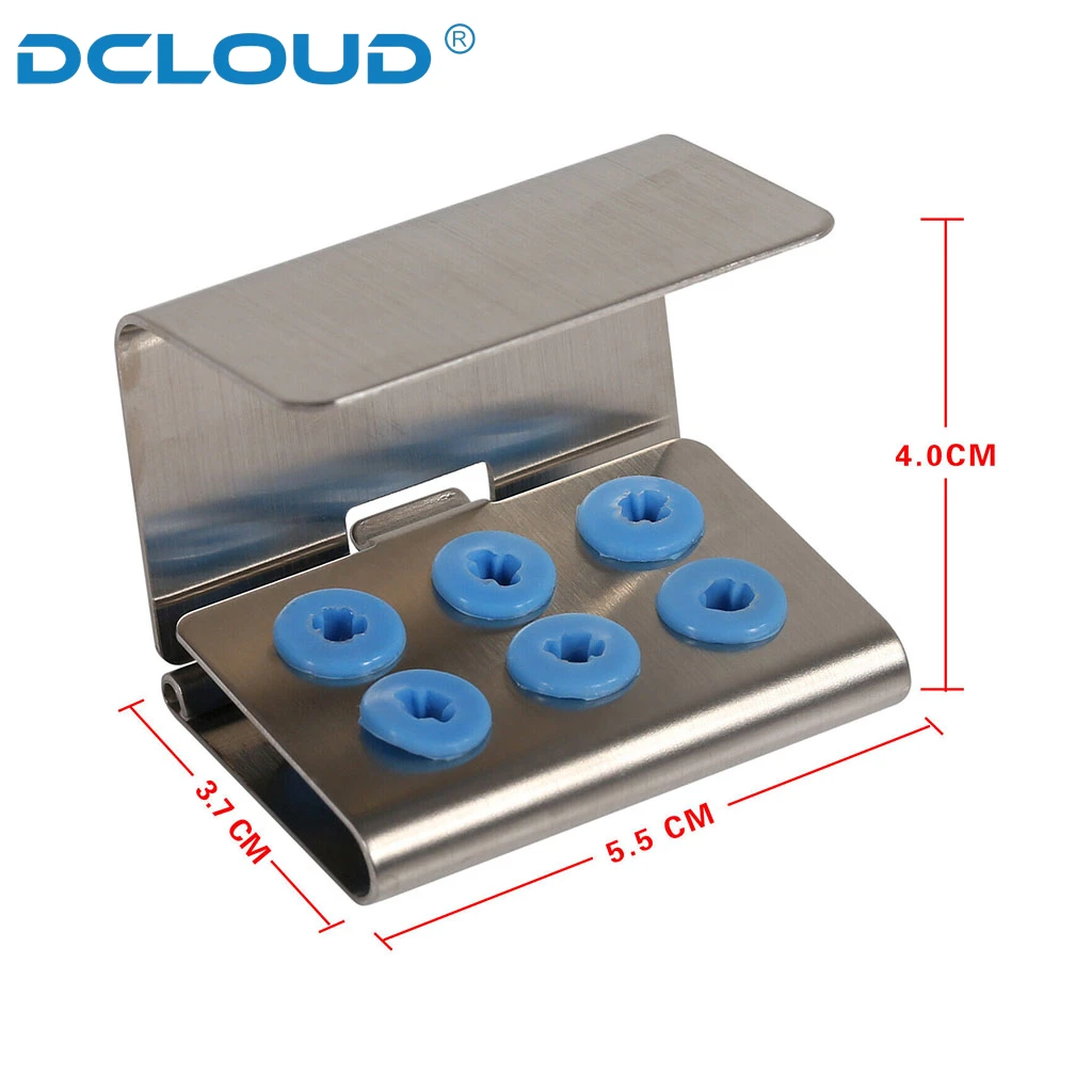 6 Holes Dental Ultrasonic Scaler Tips Holder Stand Silicone with Cover fit EMS/Woodpecker/DTE/SATELEC/NSK Endo Tips Auotclavable