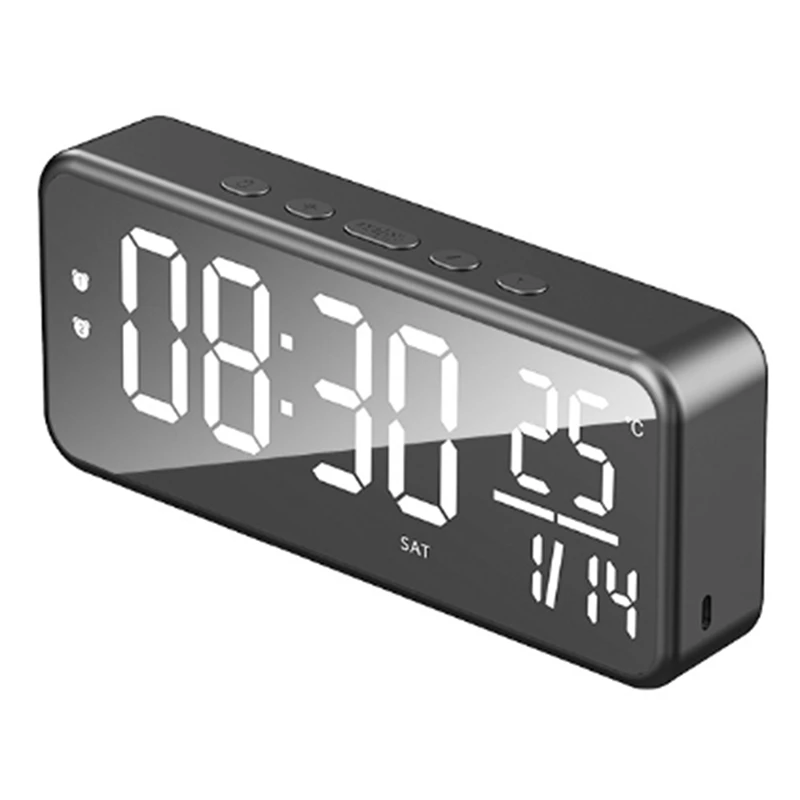 Smart Sound Alarm Clock LED Music Alarm Clock Wall Mounted Desk Clock Student Alarm Clock Temperature