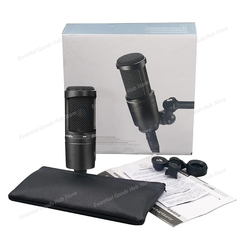 

Микрофон с большой диафрагмой AT2020, проводной конденсаторный микрофон для записи, конференций, аудиокниг