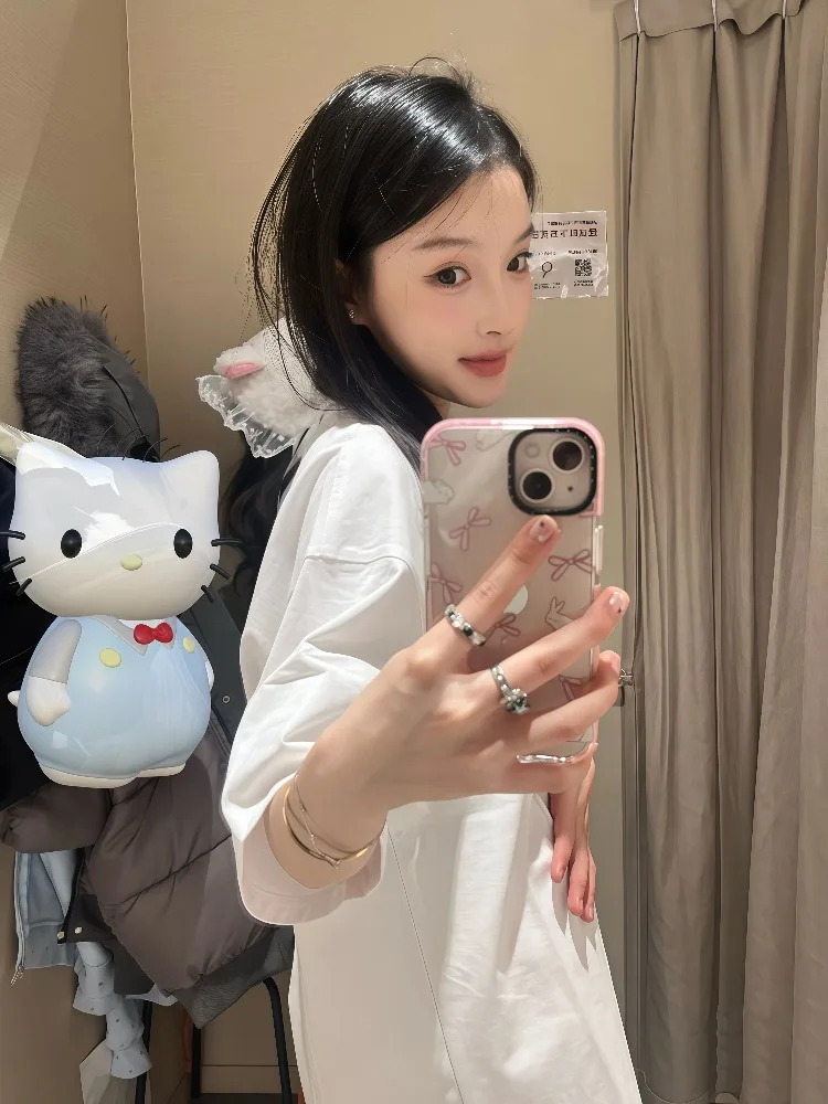 Cute Dog Claw Print T-shirt Women's 2025 Summer New 100% Cotton Short sleeve Loose Casual T-shirt Y2k Tops kawaii Female clothes