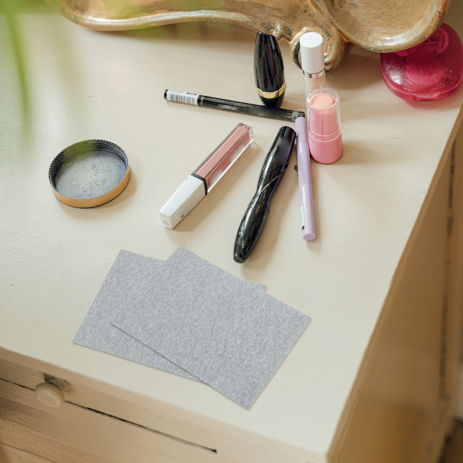 

100pcs Oil Absorbing Paper Facial Blotting Sheets Grey Soft Velvet Deep Cleansing Portable Baking Absorbent Pads