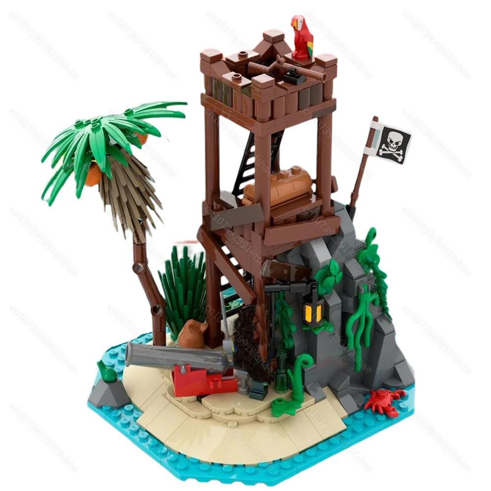 Nuova serie di pirati medievali MOC Pirates Cannon Shipwreck Island boigher Shanty idee creative fai da te giocattolo per bambini regalo