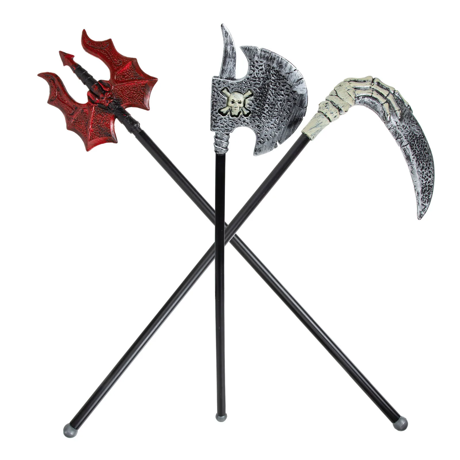 3pcs 할로윈 어린이 축제 코스프레 소품 파티 무대 공연 소품 실물 같은 축제 코스프레 장난감 장식 액세서리