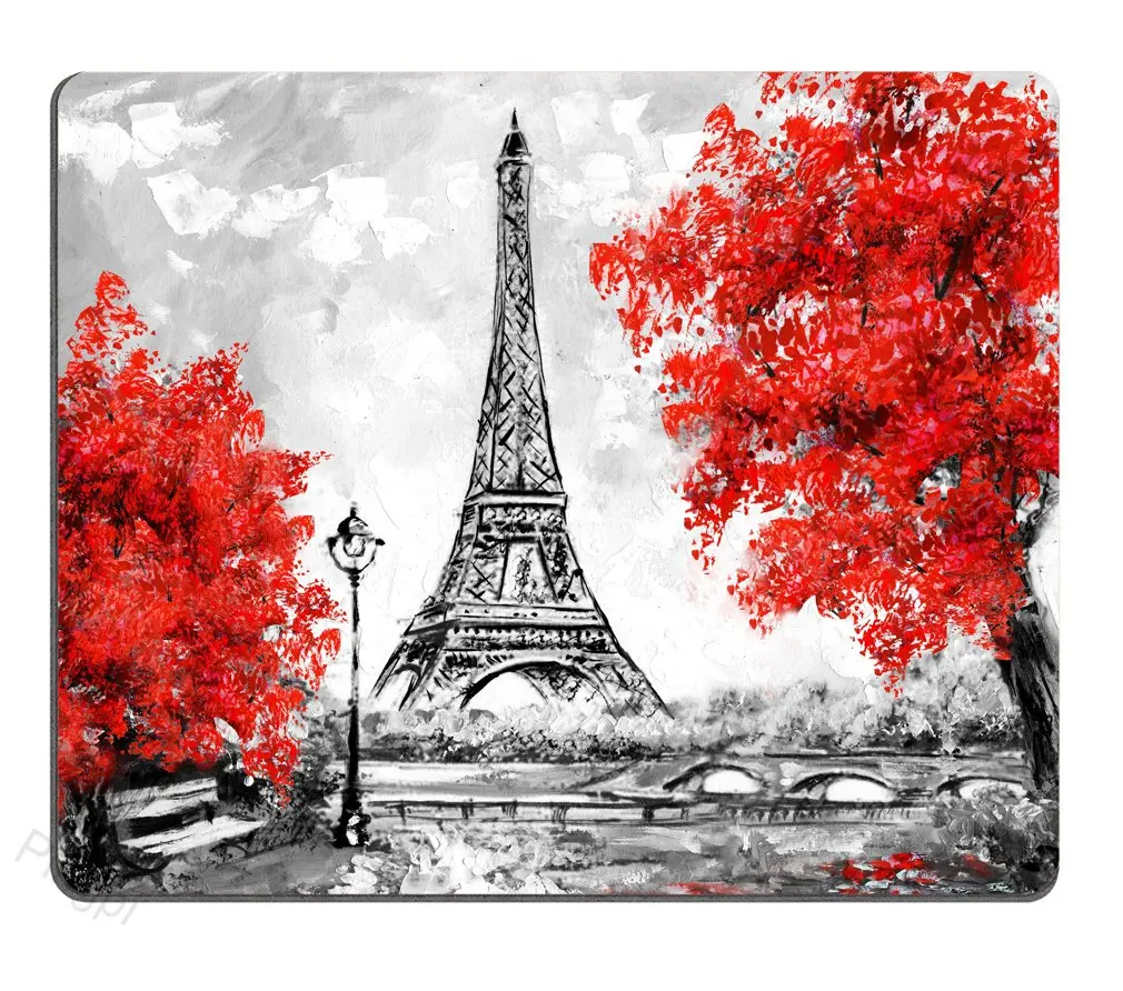 

High Quality Retro Eiffel Tower Printing Gaming Mousepad Gamer Mouse Mat Keyboard Mats Desk Pad Mousepads 22x18cm For Computer