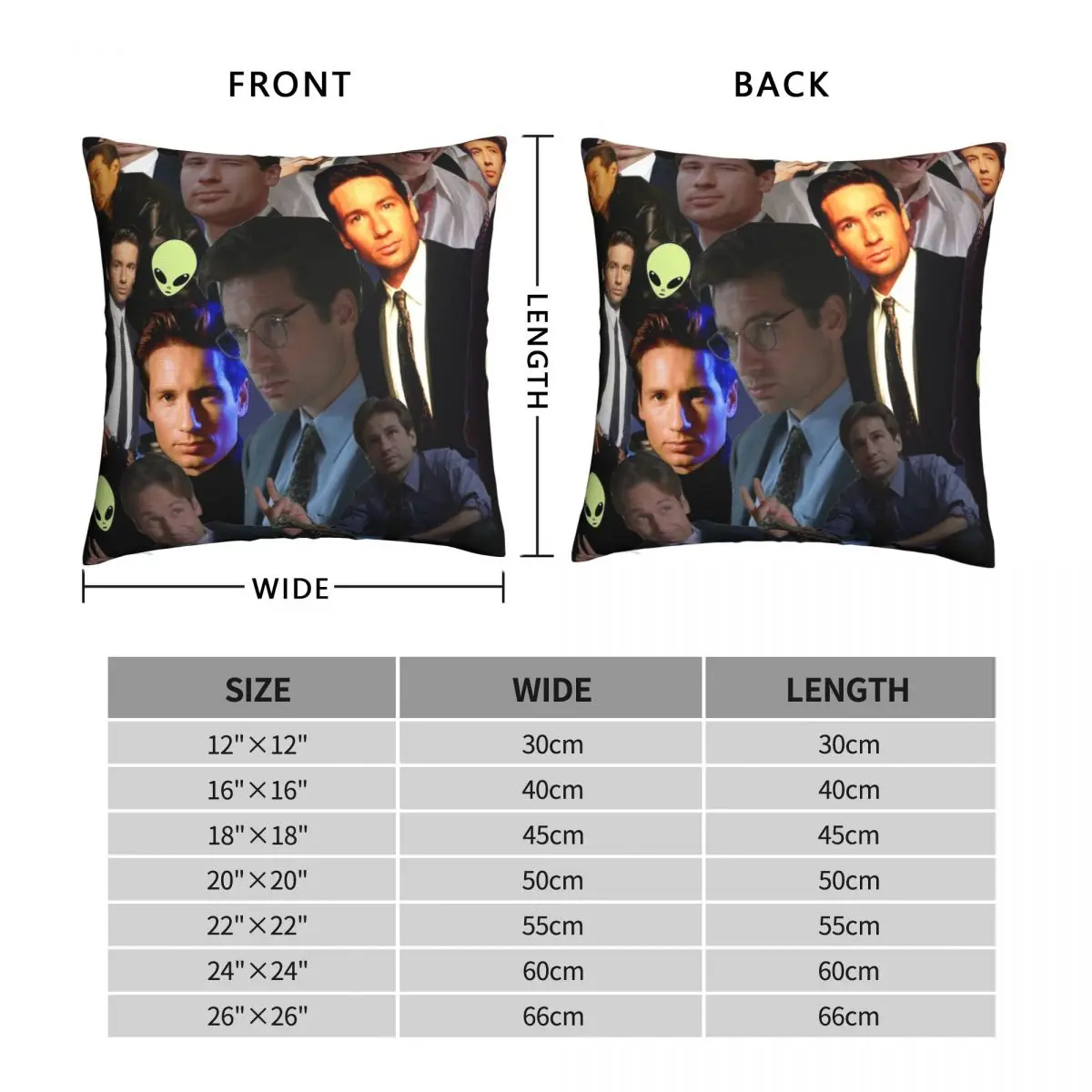 Special Agent Fox Mulder Pillowcase Polyester Linen Velvet Pattern Zip Decorative Pillow Case Car Cushion Cover 45x45