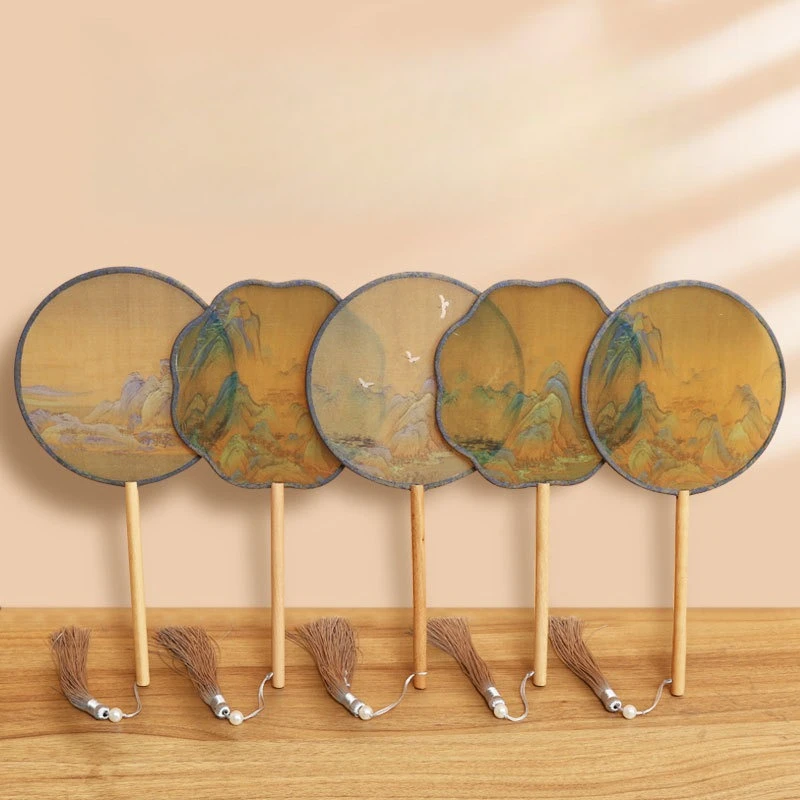 

Retro Chinese Hand Held Fan Embroidered Decorative Fan Hanfu Cheongsam Fans Japanese For Dance Kids Home Decor Room Decoration