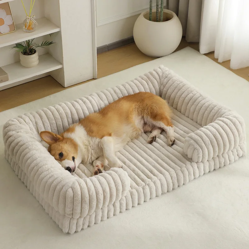 Large Dog Bed Warm Winter Pet Mat Cozy Cat Cushion Soft Comfortable Rest for Dogs And Cats - Plush Material for Extra Snuggle view 2