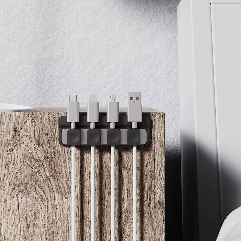 Usb Cable Organizer Magnetic Cable Clip Organizer for Home Office Adjustable Cord Holder for Desk Nightstand Wall for Iphone