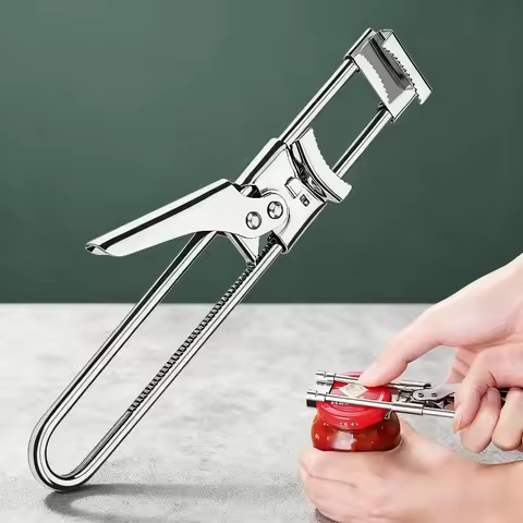 Stainless Steel Adjustable Multi Function Labor Saving Bottle Jar Can Opener Kitchen Tool Heavy Duty Easy Grip Accessories