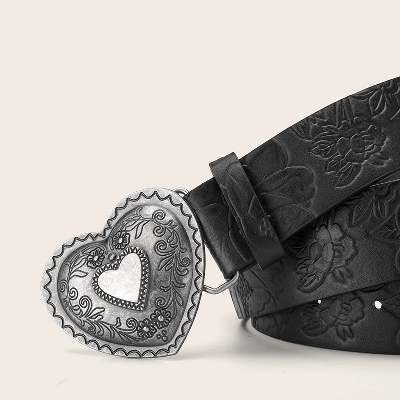 New Fashion Love Smooth Buckle Belt Simple and Versatile Unisex Belt High Quality Clothing Accessories Wholesale