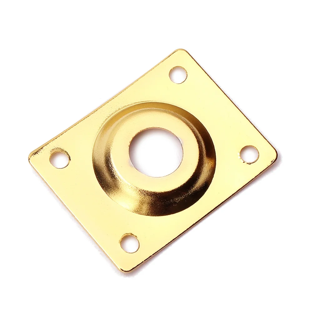 1 لوحة جاك جيتار ذهبية قوية من الحديد والنحاس والنيكل مطلي لاقط مقبس متفرع لوحة متينة لباس الجيتار الكهربائي #2