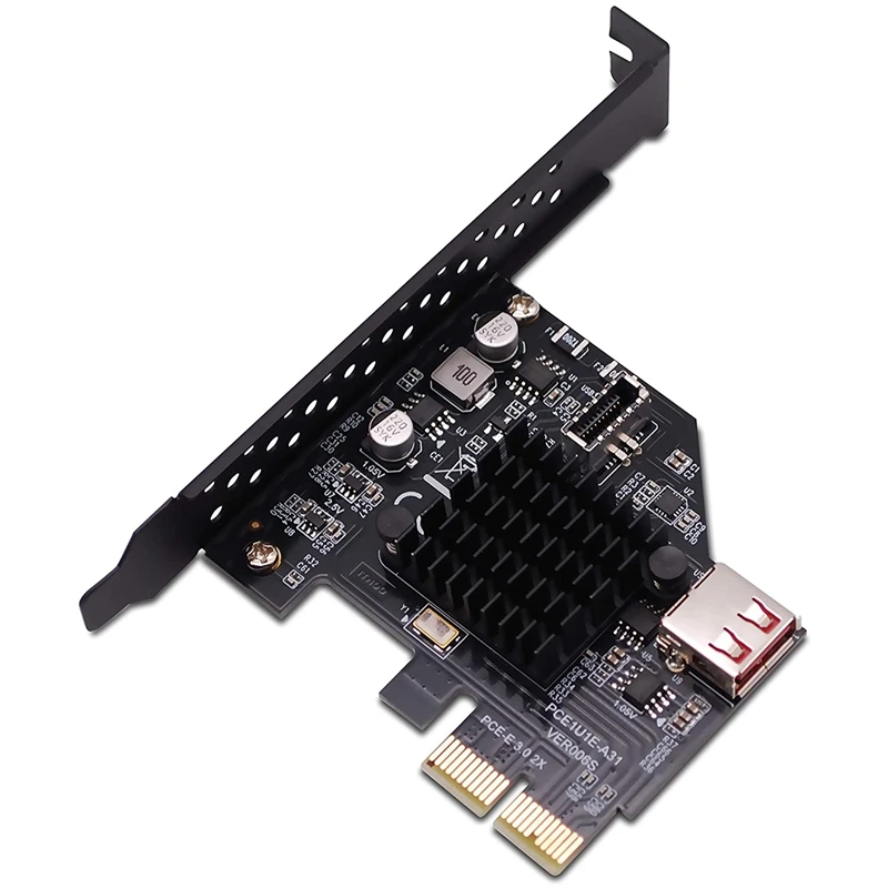 

USB3.1 Gen2 Internal 20-Pin Front Panel Connector Expansion Card 10 Gbit/S USB 2.0 PCI Express 3.0 X2 Adapter