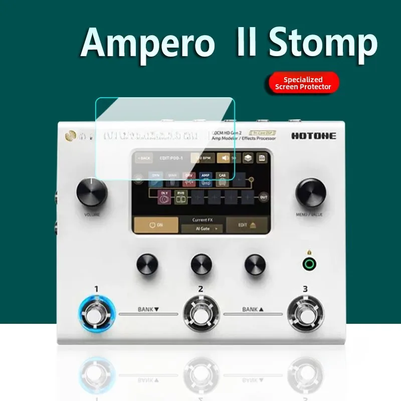 

Hotone Ampero One II Sp Comprehensive Effect Pedal Non Tempered Glass Screen Protector for Guitar And Bass