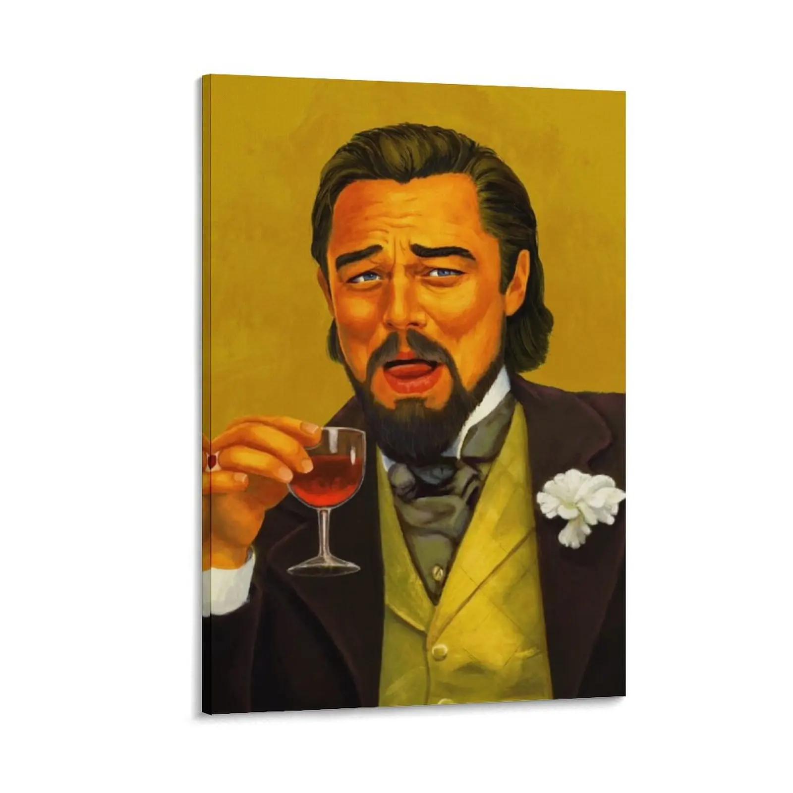 

Laughing Leo Meme - Watercolor & Digital painting Canvas Painting Decoration bedroom posters for wall