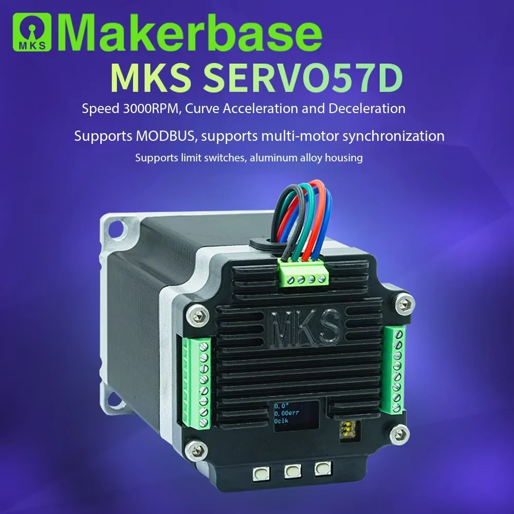 Makerbase MKS SERVO57D 57 Closed-loop Stepper Driver RS485 CAN MODBUS FOC