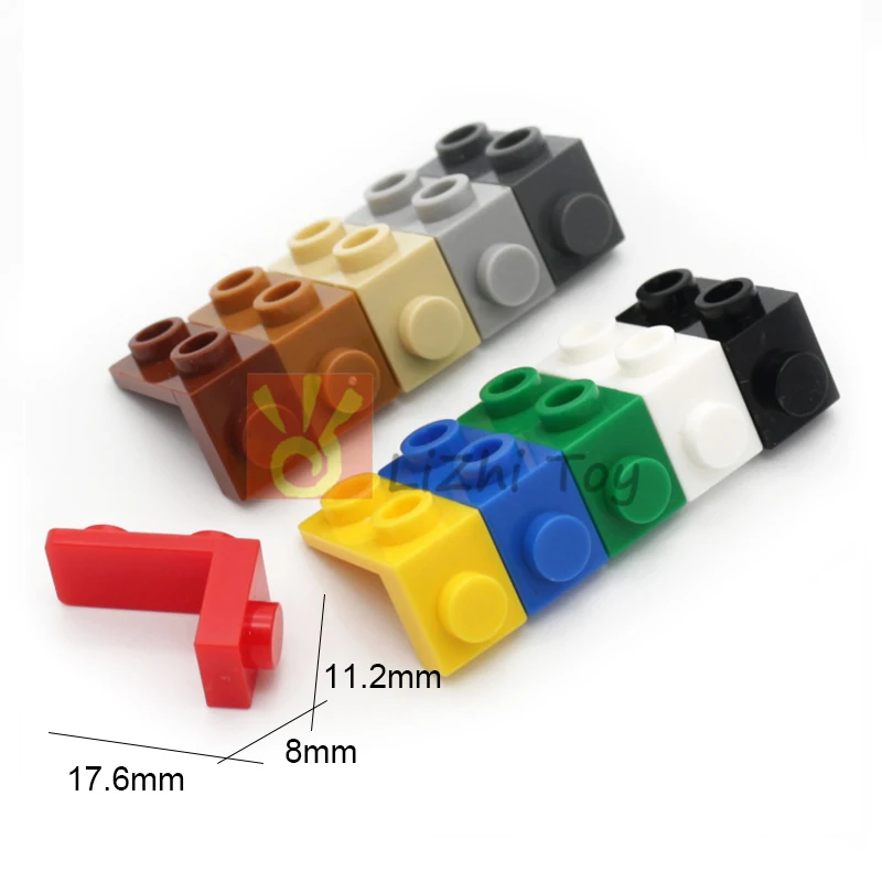 50 Stück MOC 79389 Halterung 1x1-1x2 Bausteine-Kollektion, kompatibel mit Technik-DIY-Klassiker-Bausteinen, zusammenbaubare Spielzeuge