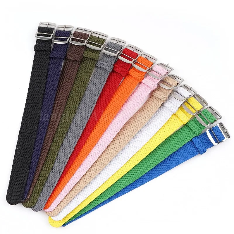 Fabric Woven Nylon Watchband 14/16mm/18mm/20mm/22mm For Perlon Replacement Wrist Watch Band Belt Strap Men Women Sport Bracelet