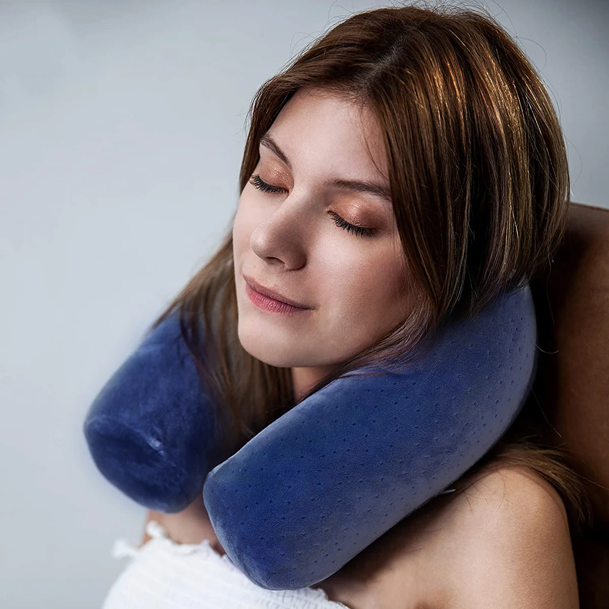 

Cervical Roll Pillow Memory Foam Neck Support Spine Alignment Post-Surgical Pain Relief Multifunctional Comfort Bed Desk Yoga