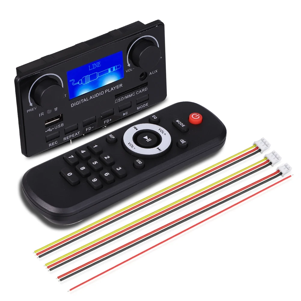 DSAO Bluetooth 5.0 MP3 Decoder Board Support Handsfree Recording FM DC 12V MP3 WMA WAV APE FLAC Audio Player for Car