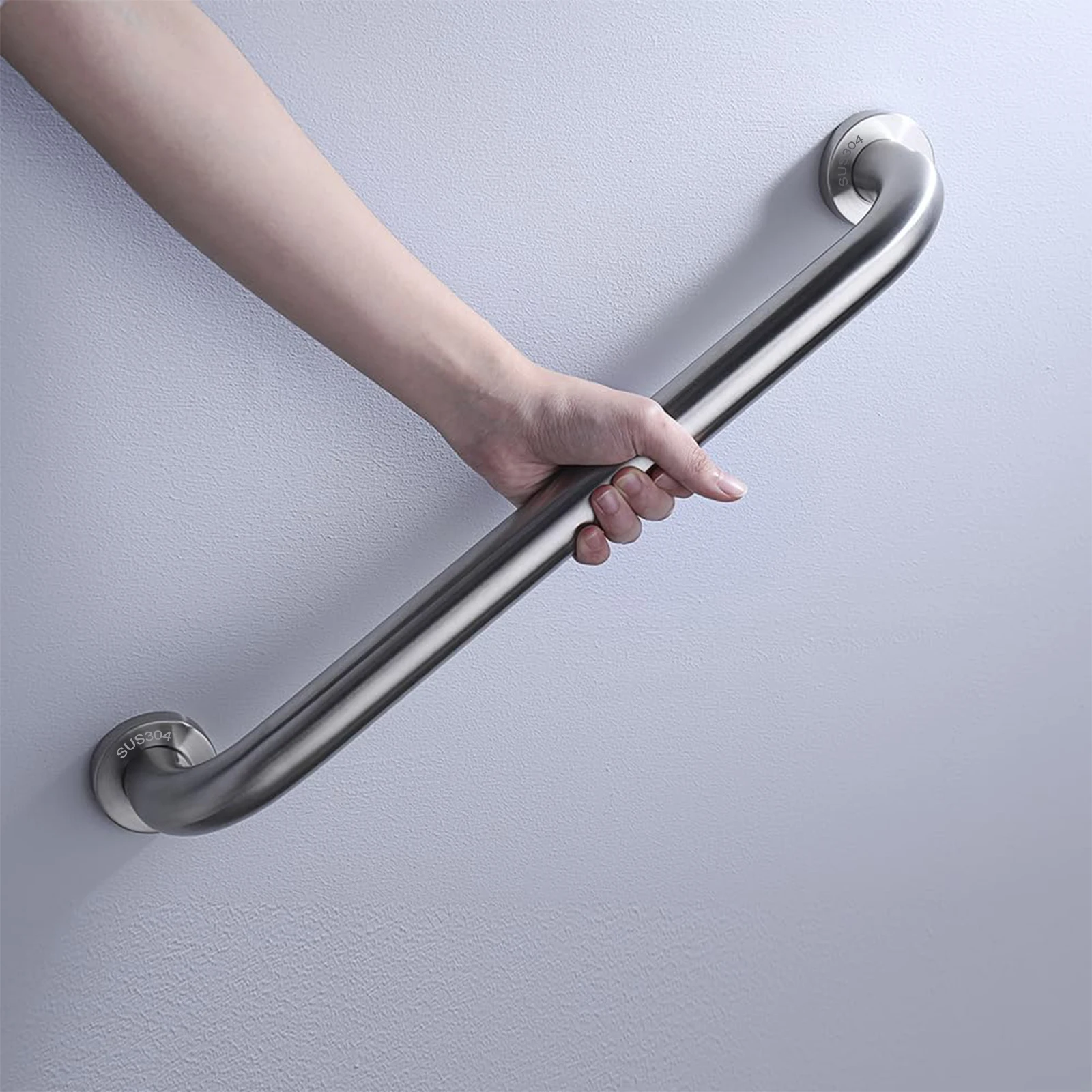 24inch Bathroom and Shower Handrails, 1 Pack 18inch Bathroom Disabled Safety Handrails, 1.25inch Diameter, Thick Shower Handles, 12inch Safety Shower Stainless Steel Handrails with Hidden Screws for Elderly or Disabled, Sus304 12“ 18” 24”