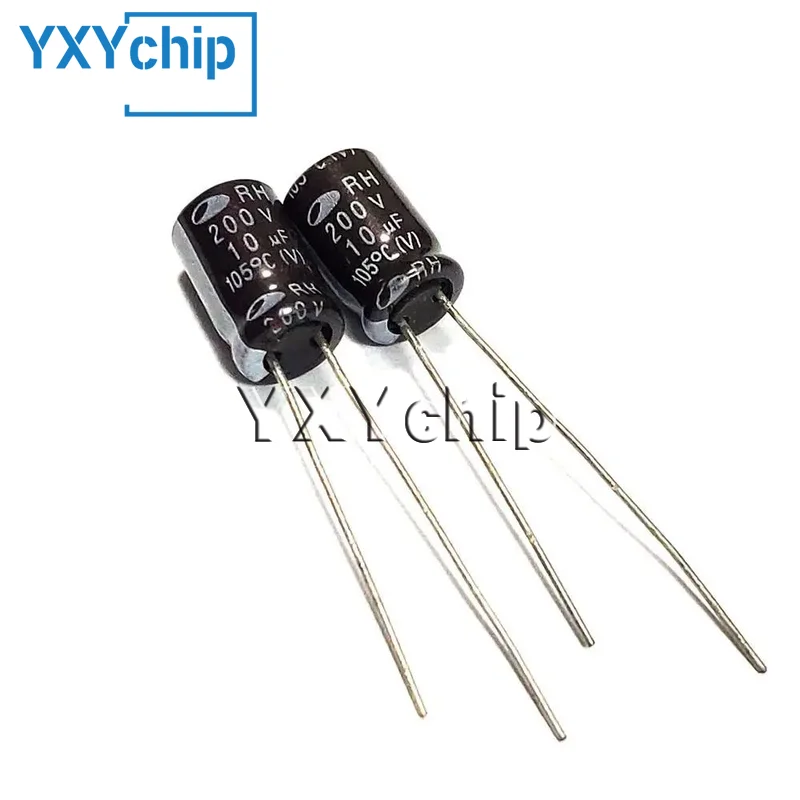 50pcs 10uF 200V 10MFD 200Volt Aluminum Electrolytic Capacitor 8*12mm Radial 10mf200v 10uf200v 200v10mf 200v10uf