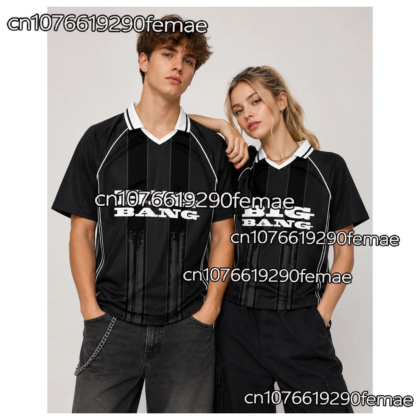 2026 New Summer Men's T-Shirt BIGBANG World Tour V-Neck Jersey 20th Anniversary Concert T-Shirt Women Hip Hop Style Fan Gift