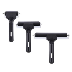 6/10/15Cm Black Professional Printmaking Rubber Roller Soft Brayer Craft Projects Ink and Stamping Tools Make Cards Painting