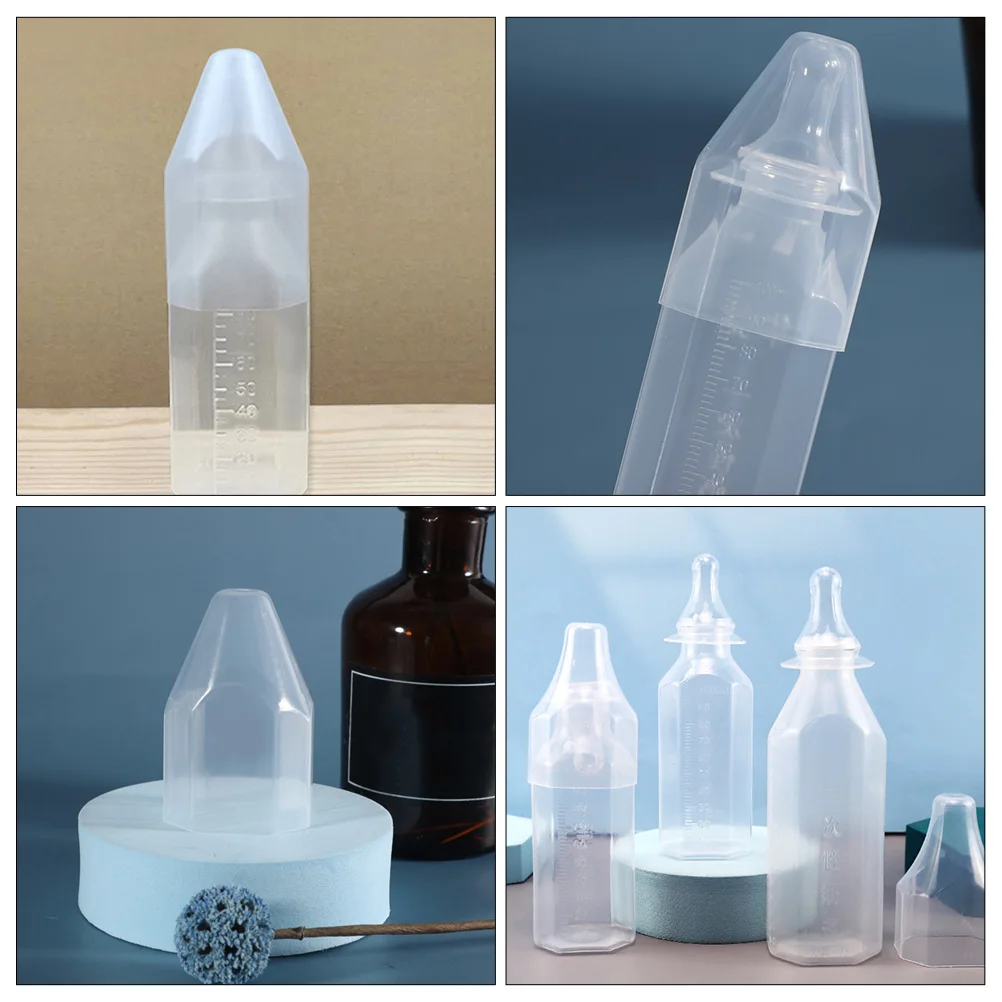 

5set Disposable Milk Bottle For -Off Feeding Portable Compact Transparent Nursing Bottle Easy Carry Light Storage