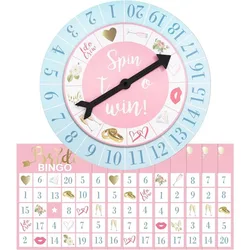 Pastel Bingo Funny Game for Bridal Hen Engagement Party Games Wedding Wheel Fortune for Guests Engagement Bachelorette Supplies
