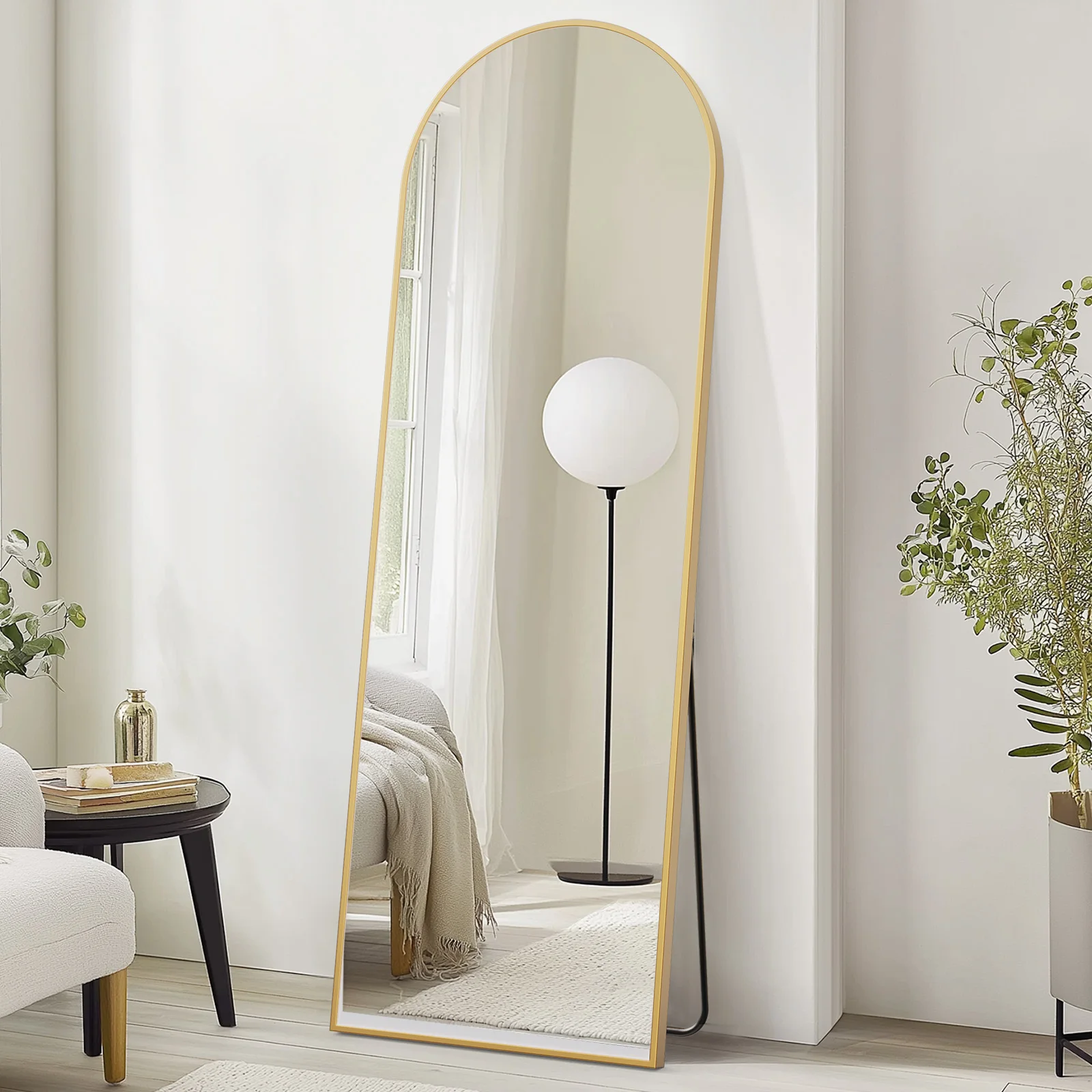 

Arched 71"x26" Full Length Mirror Full Body Floor Mirror Standing Hanging or Leaning Wall, Arch Wall Mirror