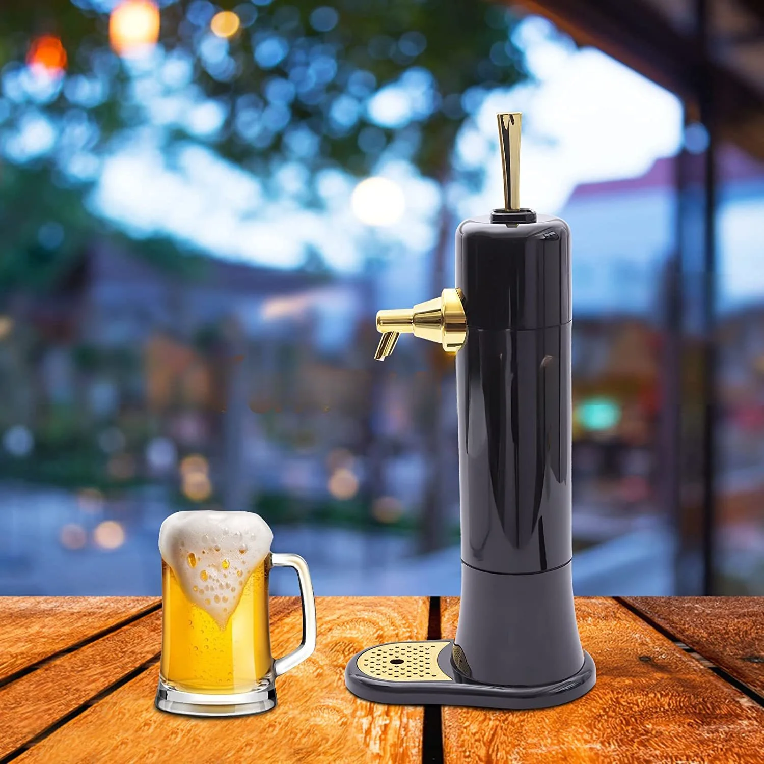 Portable Electric Beer Dispensers Machine, Ultrasonic Beer Foam Maker, Machine Base Pump, Bubbler Maker, Foam Separators